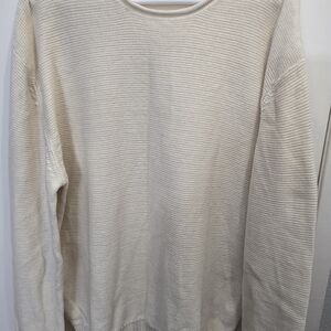 Men's Crewneck Knit Sweater in Off-White